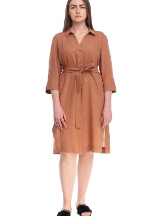 Коричнева сукня MARINA RINALDI : фото 3 - Invogue